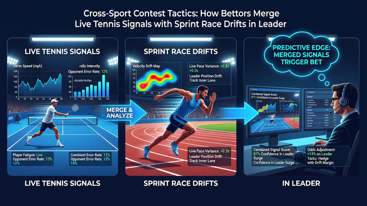 Split-screen display showing tennis point statistics next to horse racing odds movement charts used in contest analysis