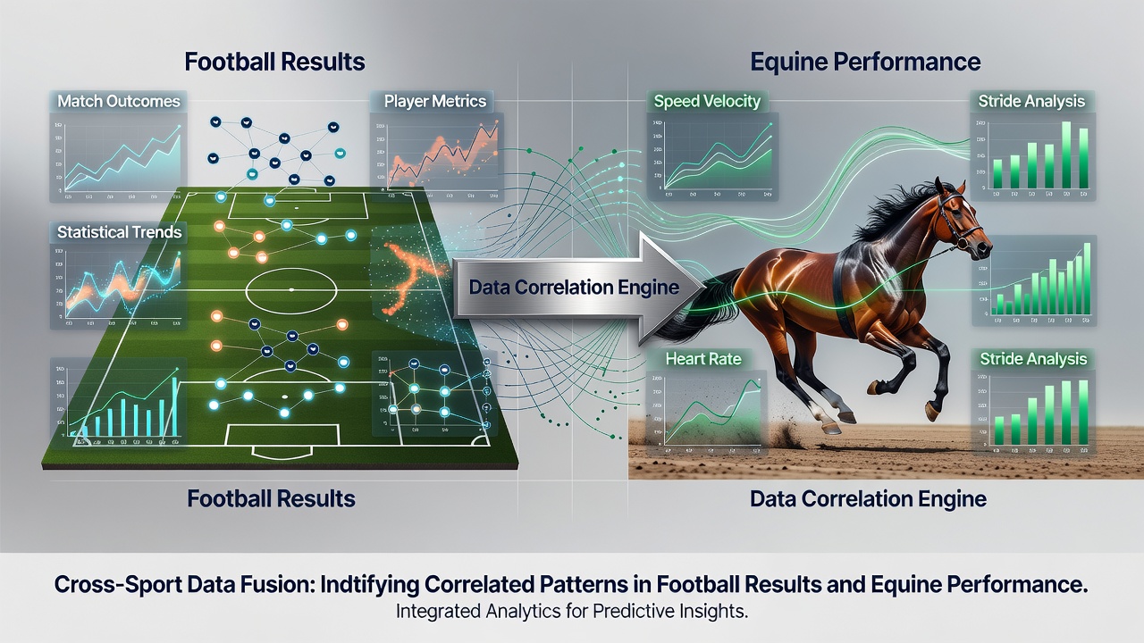 Split-screen comparison of football player heatmaps and horse race sectional timing charts used in pattern identification