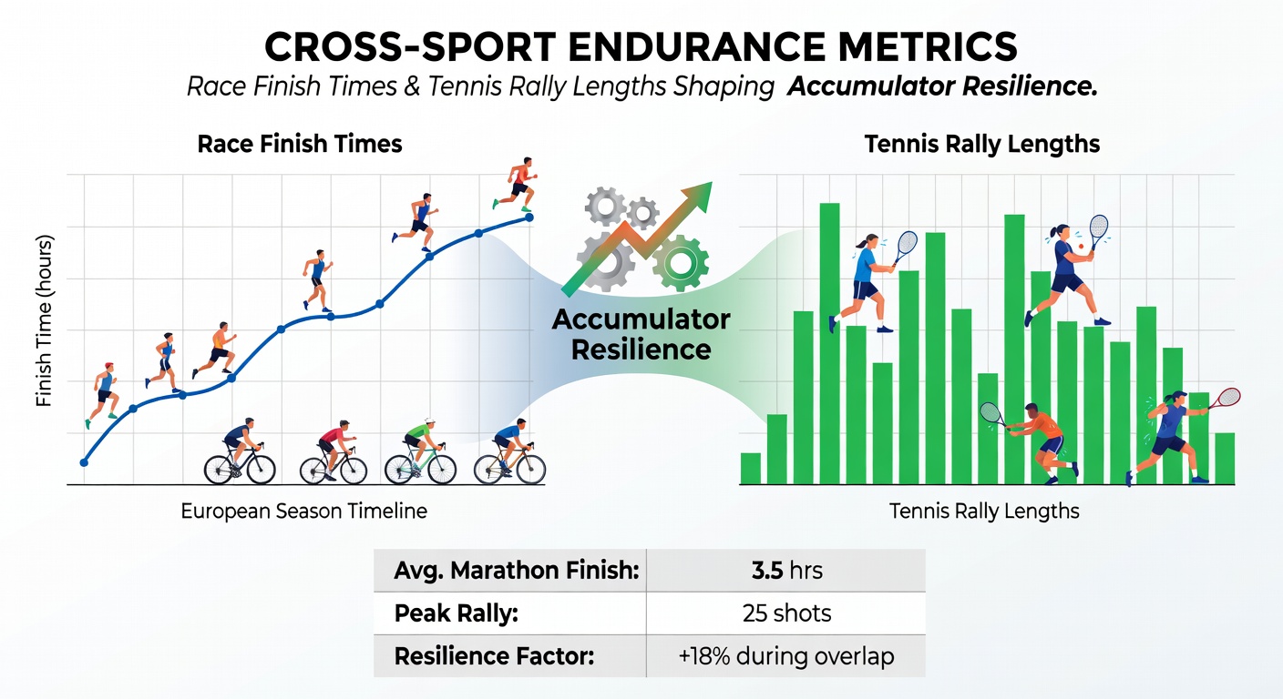 Athletes monitoring endurance data during overlapping European sports events in May