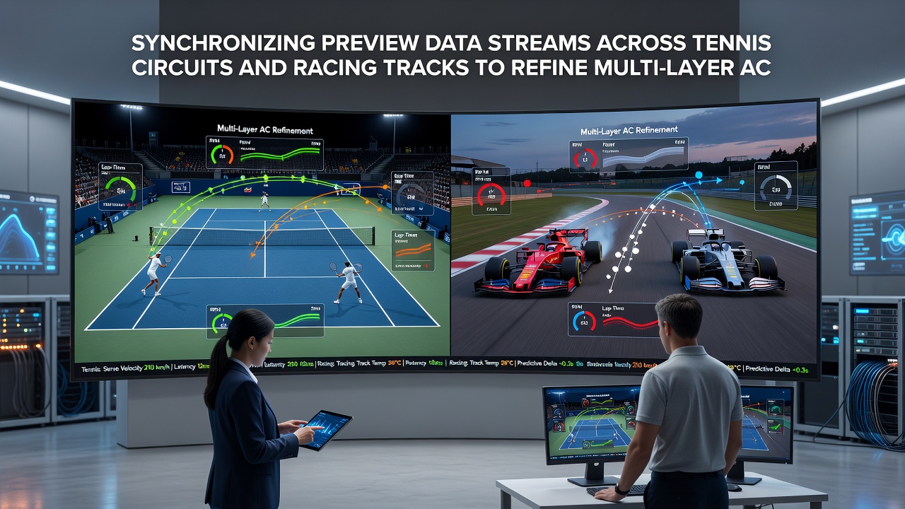Data integration dashboard showing aligned tennis and racing preview feeds for accumulator management